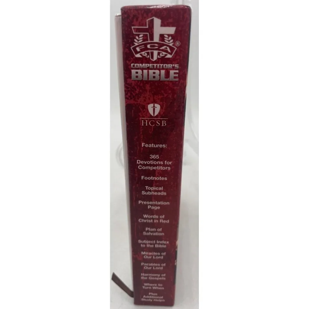 The Competitors Bible HCSB Devotional For Athletes Brown Leathertouch